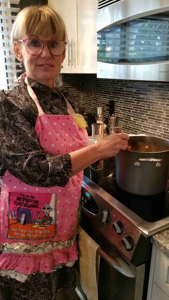 Corina in the kitchen